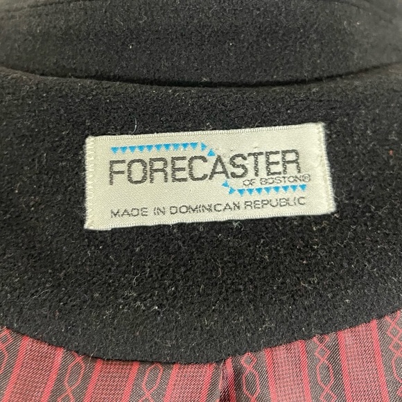 FORCASTER OF BOSTON LADIES PURE WOOL BUTTON DOWN BLACK COAT SIZE: 10 - Picture 10 of 12